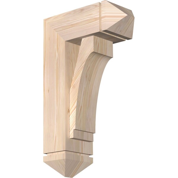 Ekena Millwork Imperial Arts and Crafts Smooth Bracket w/ Offset Brace, Douglas Fir, 7 1/2"W x 18"D x 30"H BKT0806X18X30IMP03SDF - main